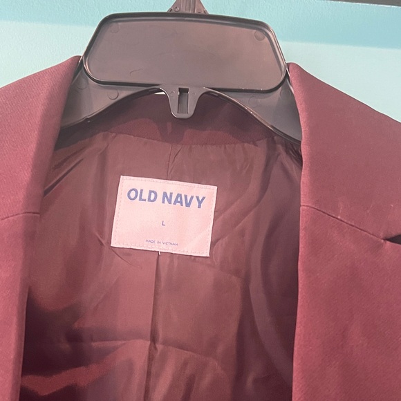Old Navy Women's Deep purple Single-Button Blazer - Picture 2 of 5